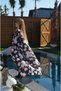 Viscose Satin Fabric Kimono - Pareo - Dressing Gown - (Belt Included)-Black - 7