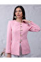Pink Stylish Women's Blazer Jacket with Gold Button Detail
