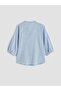 Ruffled Collar Striped Women's Shirt (S6) - 6