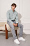 Men's Seersucker Shirt and Denim Trousers 2-Piece Set - 3