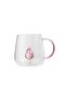 Colorless Rose Figured Glass Mug 400 ml (S6) - 5