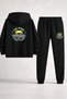 Venum Jiu Jitsu Printed Black Hooded Unisex Tracksuit Set – Oversized Comfortable Fit Sports - 2