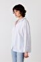 Oversize Poplin Gömlek Beyaz - 3