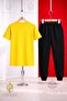 Children's Plain Printed T-Shirt Tracksuit Set - 2