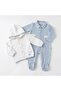 Boy's Blue Jumpsuit and Cardigan Set - 2