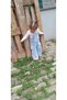 Strawberry Embroidered Girls' Denim Salopet Overalls - 5