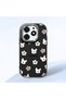 Tecno Spark 10 Pro(Ki7) Compatible Shock-Absorbing Camera Protected Black Silicone Case Cartoon Patterned