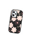 Redmi Note 12 Pro Speed Compatible Shock-Absorbing Camera Protected Black Silicone Case Floral Print - 3