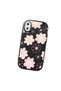 Black Silicone Case with Shock-Absorbing Camera Protections Compatible with iPhone X/Xs Floral Print - 3