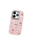 Tecno Spark 10 Pro(Ki7) Compatible Shock-Absorbing Camera Protected Pink Silicone Case Cartoon Patterned - 3