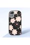 Redmi Note 11 Pro 4G/5G Compatible Shock-Absorbing Camera Protected Black Silicone Case Floral Print