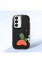 Samsung Galaxy S25 Compatible Shock-Absorbing Camera Protected Black Silicone Case Dual Model