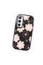 Realme C65 4g Compatible Shock-Absorbing Camera Protected Black Silicone Case Floral Print - 3