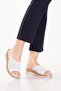 Genuine Leather Wedge Heel Pieces Daily Slipper Rh.441 White - 4