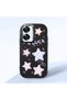 Black Soft Silicone Phone Colorful Stars with Camera Protection Compatible with Realme C55
