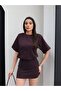 Crew Neck Mini Dress with Waist Tie - 5