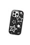 iPhone 15 Pro Max Compatible Camera Protected Black Soft Silicone Phone Case Star Patterned