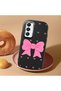 Samsung Galaxy A16 Compatible Camera Protected Black Soft Silicone Phone Case Bowknot Patterned - 2