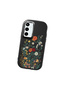 Samsung Galaxy S23 Fe Compatible Camera Protected Black Soft Silicone Phone Case Floral Print