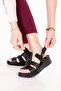 Genuine Leather Comfort Sole Comfortable Daily Sandals Irm.112 Black - 5
