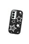 Samsung Galaxy S25 Plus Compatible Camera Protected Black Soft Silicone Phone Case Star Patterned