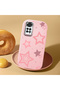 Redmi Note 11S Compatible Camera Protected Pink Soft Silicone Phone Case Pink Star - 2