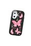 Poco F7 Compatible Camera Protected Black Soft Silicone Phone Case Butterfly Patterned