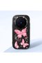 Vivo X300 Pro Compatible Camera Protected Black Soft Silicone Phone Case Butterfly Patterned - 3