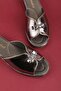 Genuine Leather Stylish House Slippers Blc.795 Platinum - 3