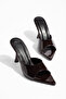 Brown Stiletto Heel U t Slipper Women's S Sandals Plain Heeled Shoes - 3