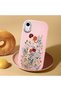 iPhone Xr Compatible Camera Protected Pink Soft Silicone Phone Case Floral Print - 2