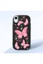 iPhone Xr Compatible Camera Protected Black Soft Silicone Phone Case Butterfly Patterned - 3