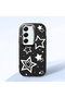 Tecno Camon 40 Compatible Camera Protected Black Soft Silicone Phone Case Star Patterned - 3