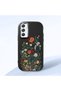 Samsung Galaxy M34 Compatible Camera Protected Black Soft Silicone Phone Case Floral Print - 3