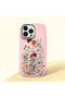 iPhone 12 Pro Compatible Camera Protected Pink Soft Silicone Phone Case Floral Print - 3