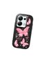 Poco M6 Pro 4g Compatible Camera Protected Black Soft Silicone Phone Case Butterfly Patterned