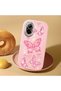 Realme C67 Compatible Camera Protected Pink Soft Silicone Phone Case Butterfly Patterned - 2
