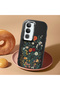 Vivo Y19S Compatible Camera Protected Black Soft Silicone Phone Case Floral Print - 2