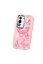 Oppo A5 Compatible Camera Protected Pink Soft Silicone Phone Case Butterfly Patterned