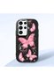 Samsung Galaxy S23 Ultra Compatible Camera Protected Black Soft Silicone Phone Case Butterfly Patterned - 3