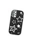 Samsung Galaxy A72 Compatible Camera Protected Black Soft Silicone Phone Case Star Patterned