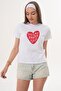 Women's Print Detailed Crew Neck T-Shirt 260135 - 2