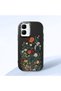 Infinix Smart 10 Compatible Camera Protected Black Soft Silicone Phone Case Floral Print - 3
