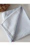 Organic Cotton Knitted Pattern Baby Piqué Si - Blanket Gray 100X120 cm - 3