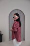 Levure Long Sleeve Slim C Striped Double C Pocketed Oversize Shirt - 4