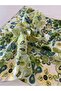 Green Floral Silk Scarf 55X55 cm - 4