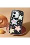 Black Soft Silicone Phone Colorful Stars with Camera Protection Compatible with Oppo A3 - 2