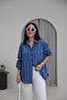 Levure Long Sleeve Slim C Striped Double C Pocketed Oversize Shirt - 3
