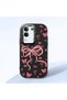Black Soft Silicone Phone Bow with Camera Protection Compatible with Vivo Y29 Patterned