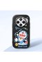 غطاء هاتف من السيليكون الناعم باللون الأسود مع حماية للكاميرا متوافق مع Redmi 14C Doraemon منقوش